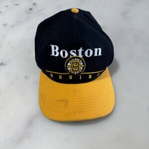 '47 Boston Bruins NHL Black Yellow Snapback Hat 100% Cotton One Size